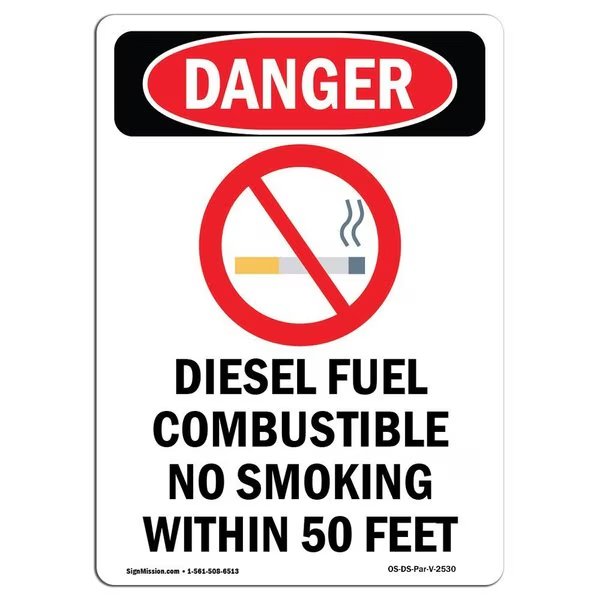 Safety Sign, OSHA Danger, 10
